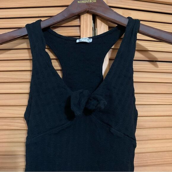 Free People Black Ribbed Tank Top Size small - Picture 3 of 5